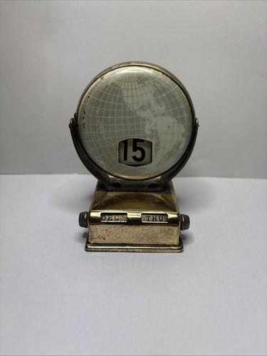 Vintage brass perpetual desk - vintage,