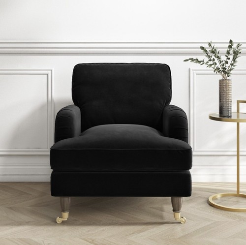 Velvet armchair upholstered - velvet,