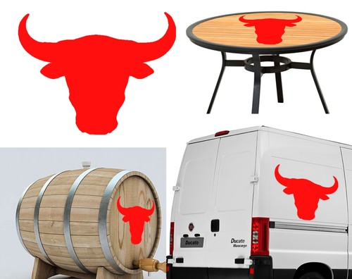 Bull head sticker vinyl - head,,