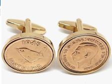 Premium Mens Farthing Coin Cufflinks Antique coins made into cufflinks 37-56 Rgd
