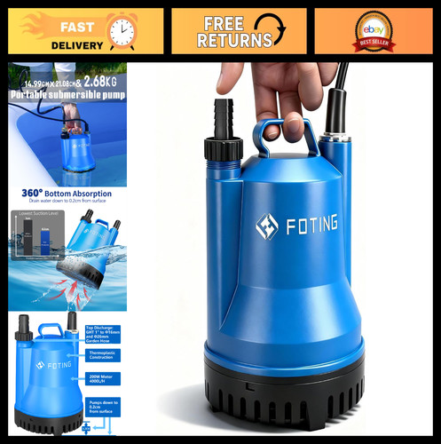 200w portable submersible pump - 200w,