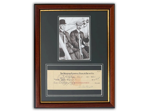Orville wright signed cheque - orville, |