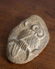 Stone Sculpture of Owl In