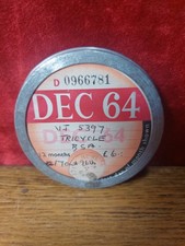 Vintage 1964 tricycle tax - tax, disk