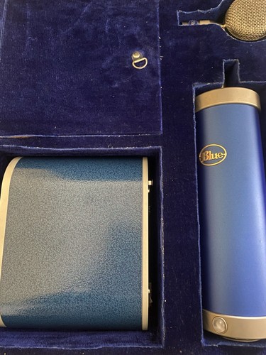 Blue bottle tube microphone - bottle,