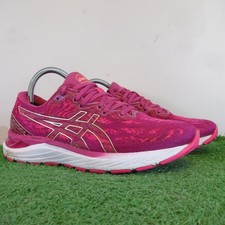 Asics Trainers Size 5.5 Womens Shoes Pink Gel-Cumulus 23 Trail Walking Gym Mesh
