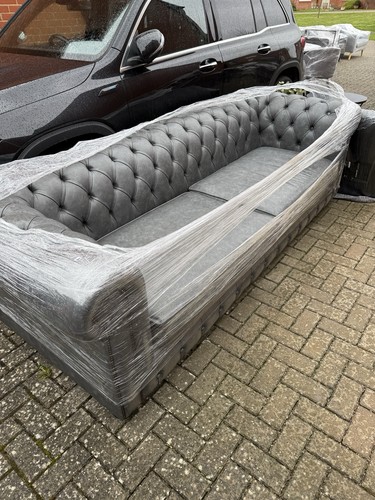Chesterfield style grey real - chesterfield-style,