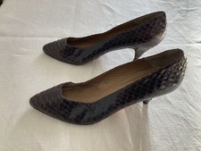 Vintage Snakeskin Mid Heal Shoes.  Size 39. Great Condition For Age.