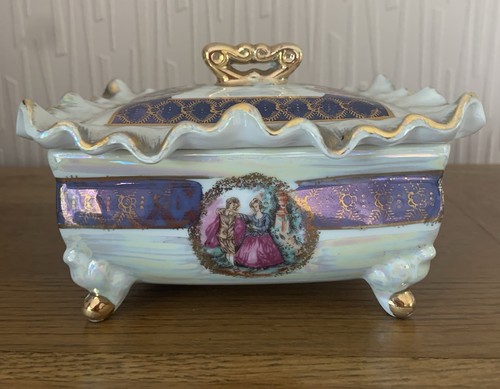 Vintage porcelain footed - porcelain, and