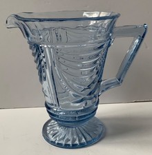 VINTAGE ART DECO GLASS PITCHER