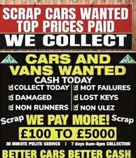 All Scrap Cars Wanted,Cash Paid On Collection!Spear Or Repairs,Non Runner,No Mot