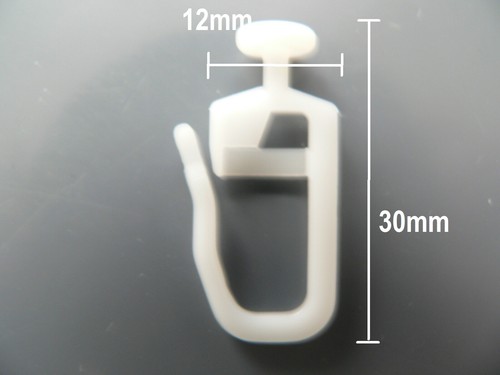 White curtain hook - hook,