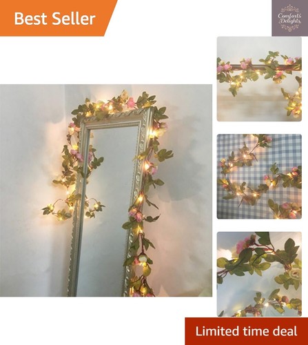 Led flower leaf garland - garland,
