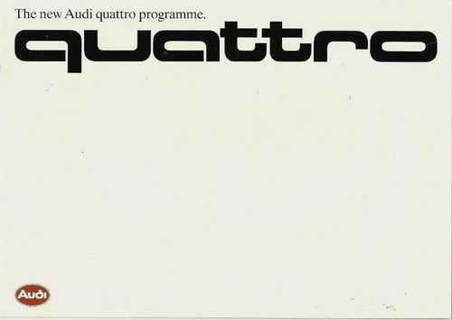 Audi quattro range 1985 - audi,