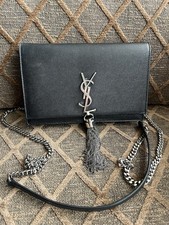 Saint Laurent Black Kate Tassel Small Crossbody Tassle Bag YSL Logo