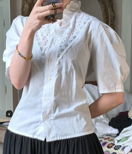 True vintage white ruffle - vintage,