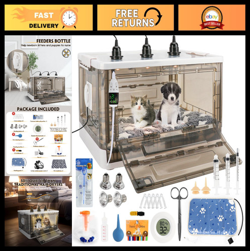 Puppy incubator with heating - with,