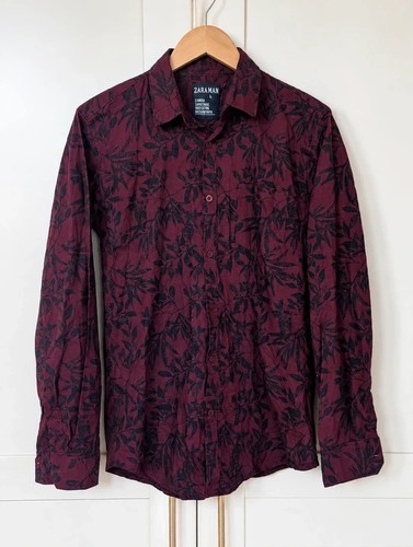 Zara man burgundy floral - zara, print