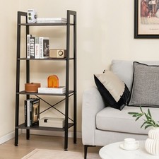 4-Tier Industrial Bookshelf