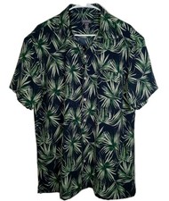 Van Heusen Mens XL Aloha Hawaiian Shirt Tropical Floral Design Button-Up Ex Cond