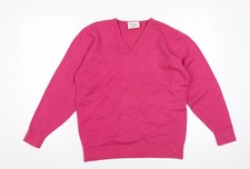 Glenbrae Women's Pink Wool Pullover Jumper Size M