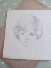 Vintage hairdressing sketch - vintage,