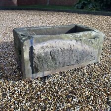 Antique Victorian Hand Carved York stone Sandstone Trough Planter