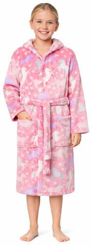 Kids fleece bathrobe horse - kids,