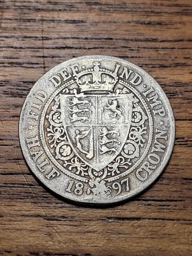 1897 victorian half crown - 1897,