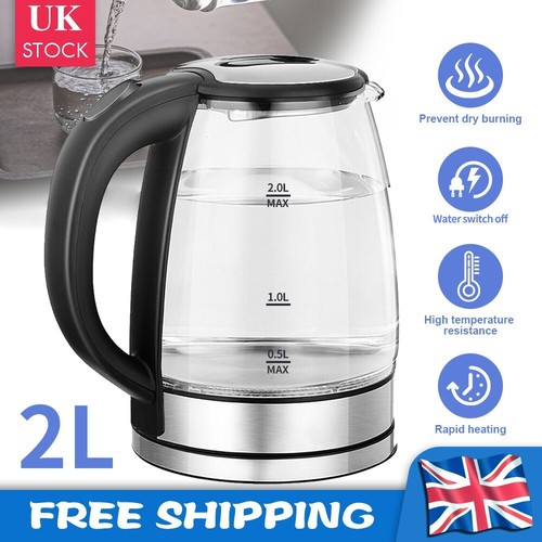 Electric glass kettle fast - 2l,