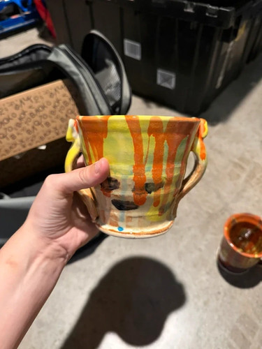 Handmade pottery cup local