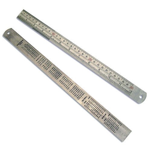 Stainless steel ruler - stainless, 12"