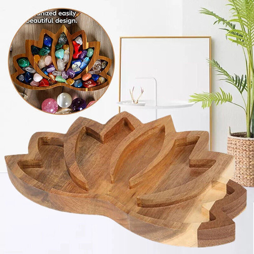 Lotus wooden tray - lotus,