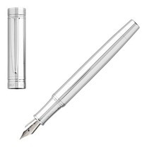 Cerruti NST2092 Zoom Classic Silver Fountain Pen 1881 Brass Silver Font Colour B