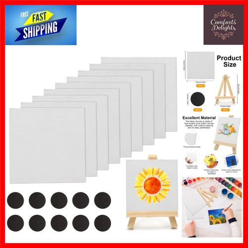 Blank art canvases easel set - art,