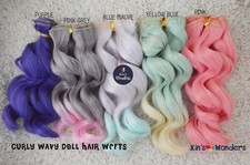 Curly Wavy Synthetic Doll Hair
