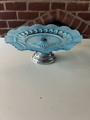 Vintage blue pressed glass - vintage,