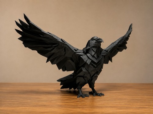 Low poly eagle - low,