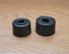 New Wall Floor Mounted PVC Door Stopper Bump Stop 33mm Black Pack of 5