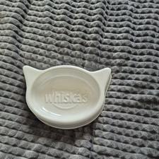 Whiskas Ceramic White Cat Kitten Food Water Dish Bowl 21cm Limited Edition 