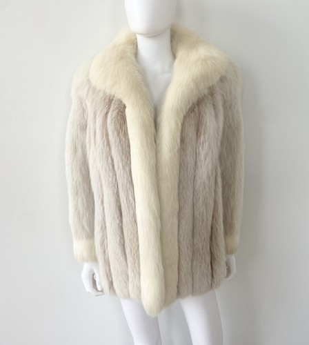 Natural real blush fox fur - blush,