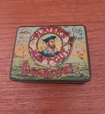 Vintage John Players Navy Cut Gold Leaf Rectangular Cigarette Tin