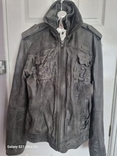 Superdry Leather Jacket Lined