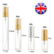 10X 100X 3/5/10ml Clear Glass Spray Bottle Refillable Perfume Sprayer Atomizer