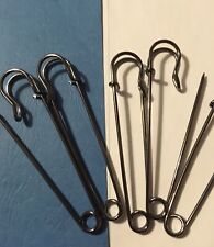 5 X LARGE 10cm Gun Metal. ￼METAL SAFETY KILT PIN SCARF BROOCH  STITCH Holds Uk 1