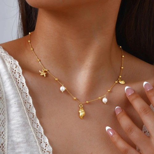 18k gold plated - charm, necklace