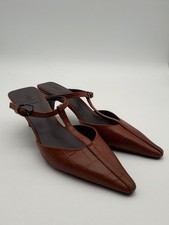 M&S Womens Leather Pointed Toe