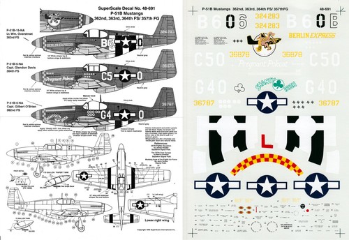 Superscale decals p 51b - superscale, 1/48
