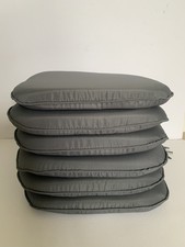 6 x Dark Grey Chair Seat Pads Cushions Tie Dining Garden Kitchen Patio 40x40x5cm