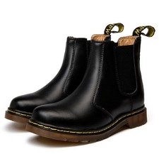 NEW MENS WOMENS CLASSIC CHELSEA BOOTS GENUINE LEATHER SHOES ANKLE BOOTIE SIZE